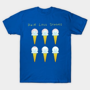 Funny Hair Loss Stages - Ice Cream Cones T-Shirt